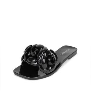 Jeffrey‎ Campbell Women's Floralee Flower Embellished Slide Sandals New Size 8